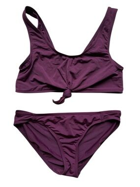 Beth Richards Vancouver Port (Burgundy) Knot Top Bikini Swimsuit Size XS/S